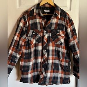 Aggressor Plaid Button-Up Lined Shirt Jacket